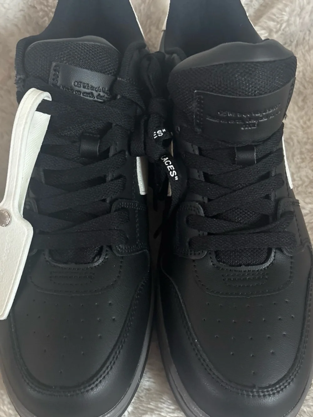 Off-White Black Sneakers with White Arrow Logo